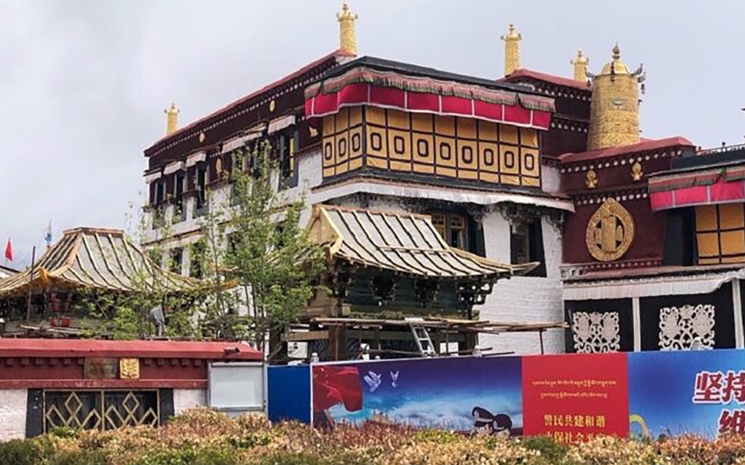 Jokhang Stele Pavilion Construction Photo Tsering Woeser Twitter